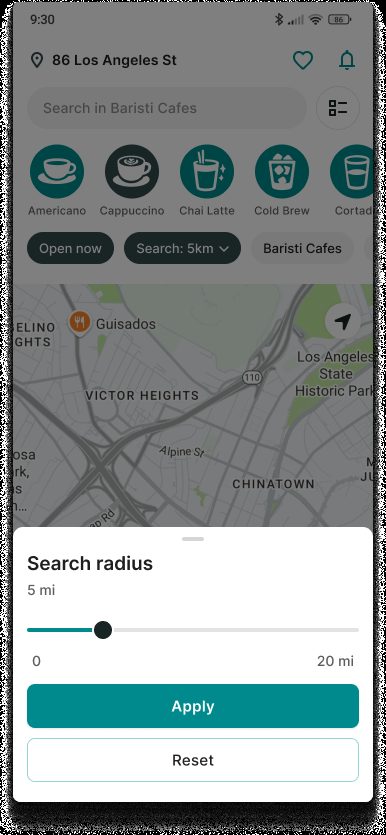 Search radius